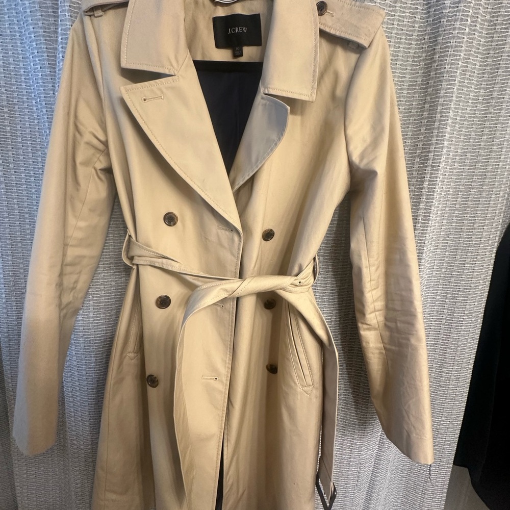 J. Crew Women's Tan Trench Coat- Sz 10